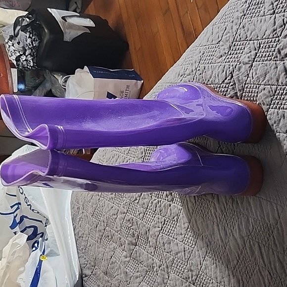 Yuexing Purple rain boots size 8 - Picture 3 of 5